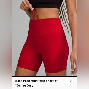 Lululemon Base Pace shorts 6” - NWT